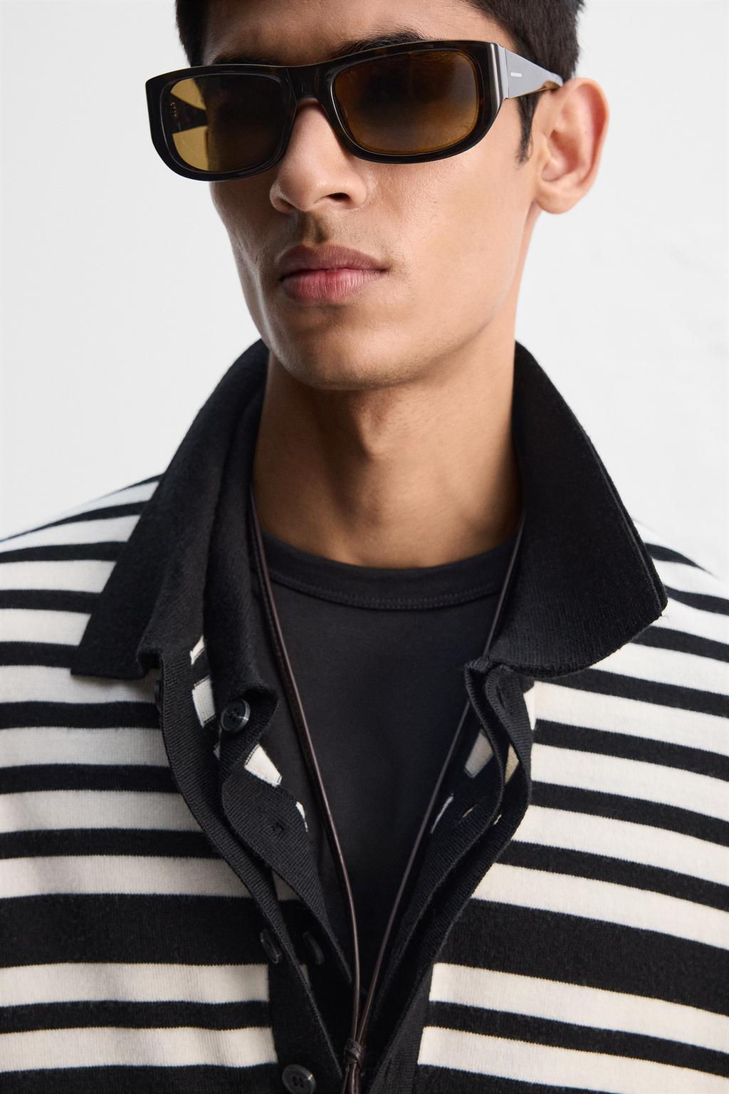 STRIPED KNIT LIMITED EDITION POLO SHIRT - Zara фото 5