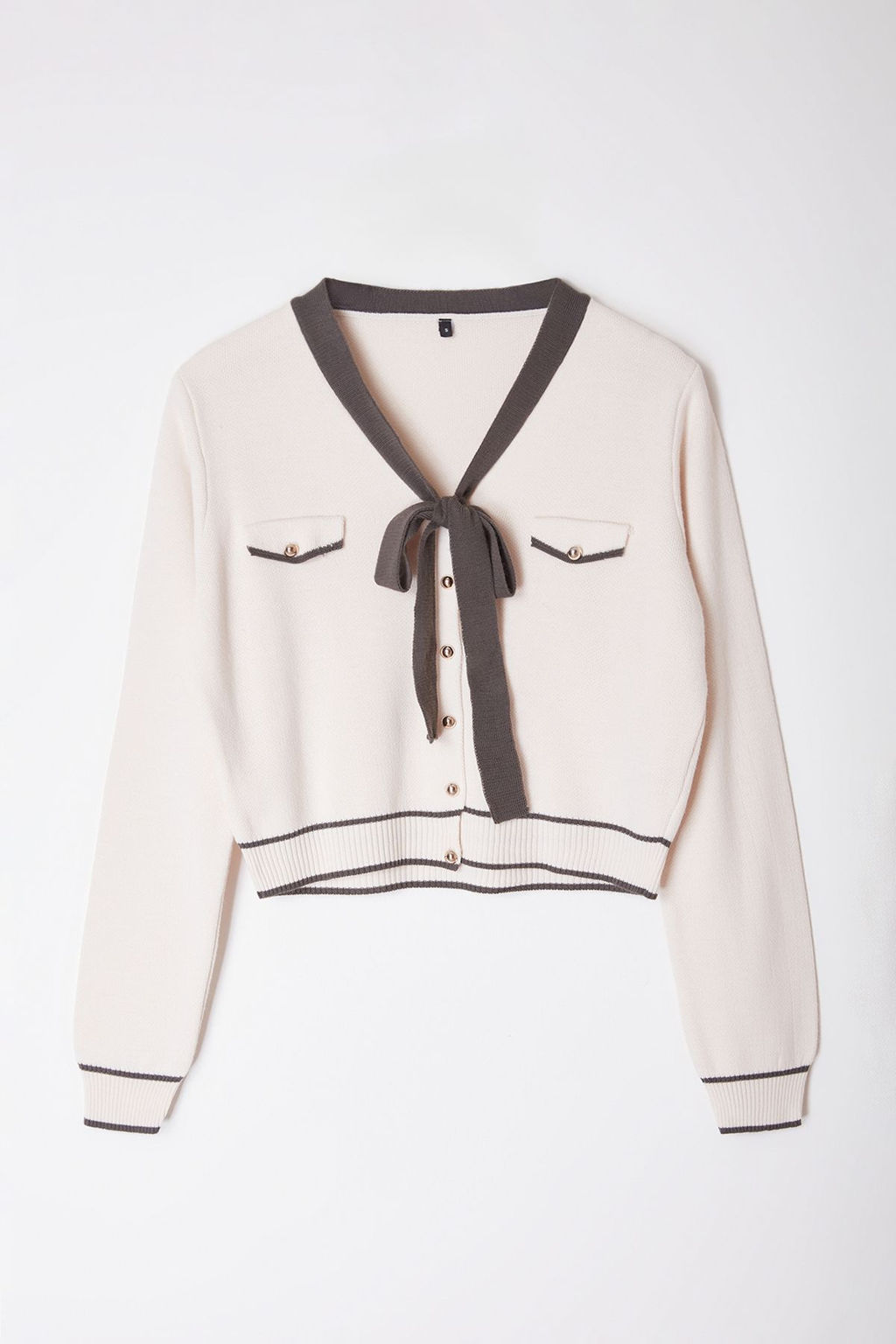 TRENDYOLMILLA Antrasit Kurdele/Fiyonk Detayl? Triko H?rka TWOAW25HI00246 фото 6