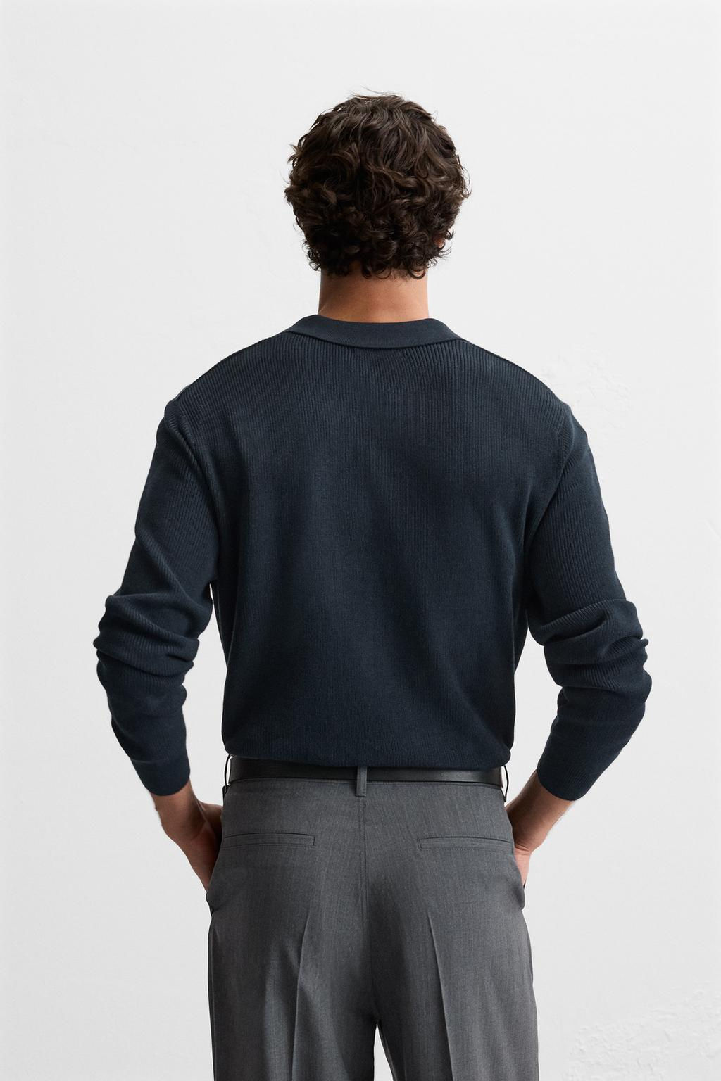 PURL KNIT POLO SHIRT - Zara фото 11