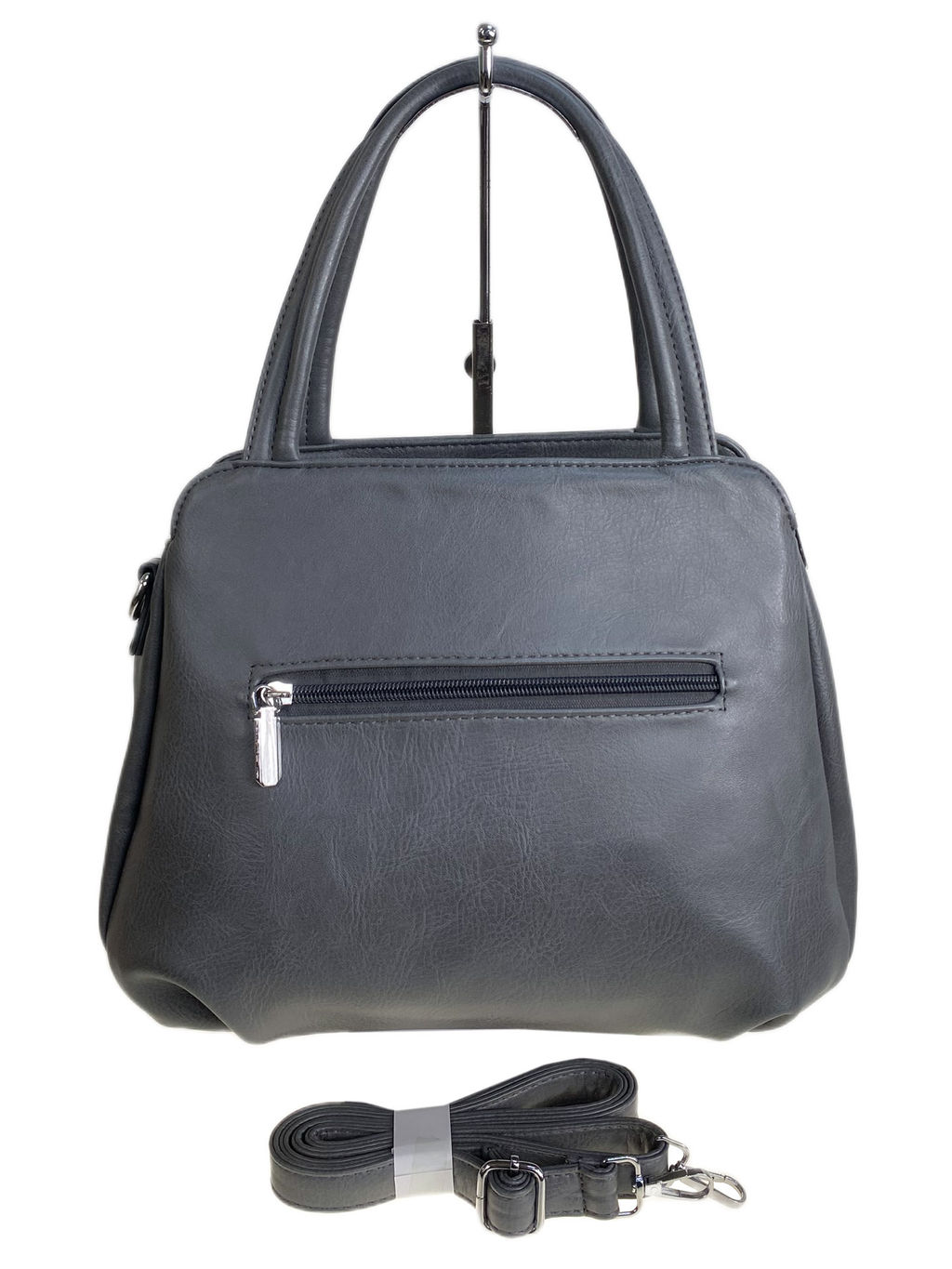 Женская сумка из искусственной кожи, цвет серый - Greta фото 2