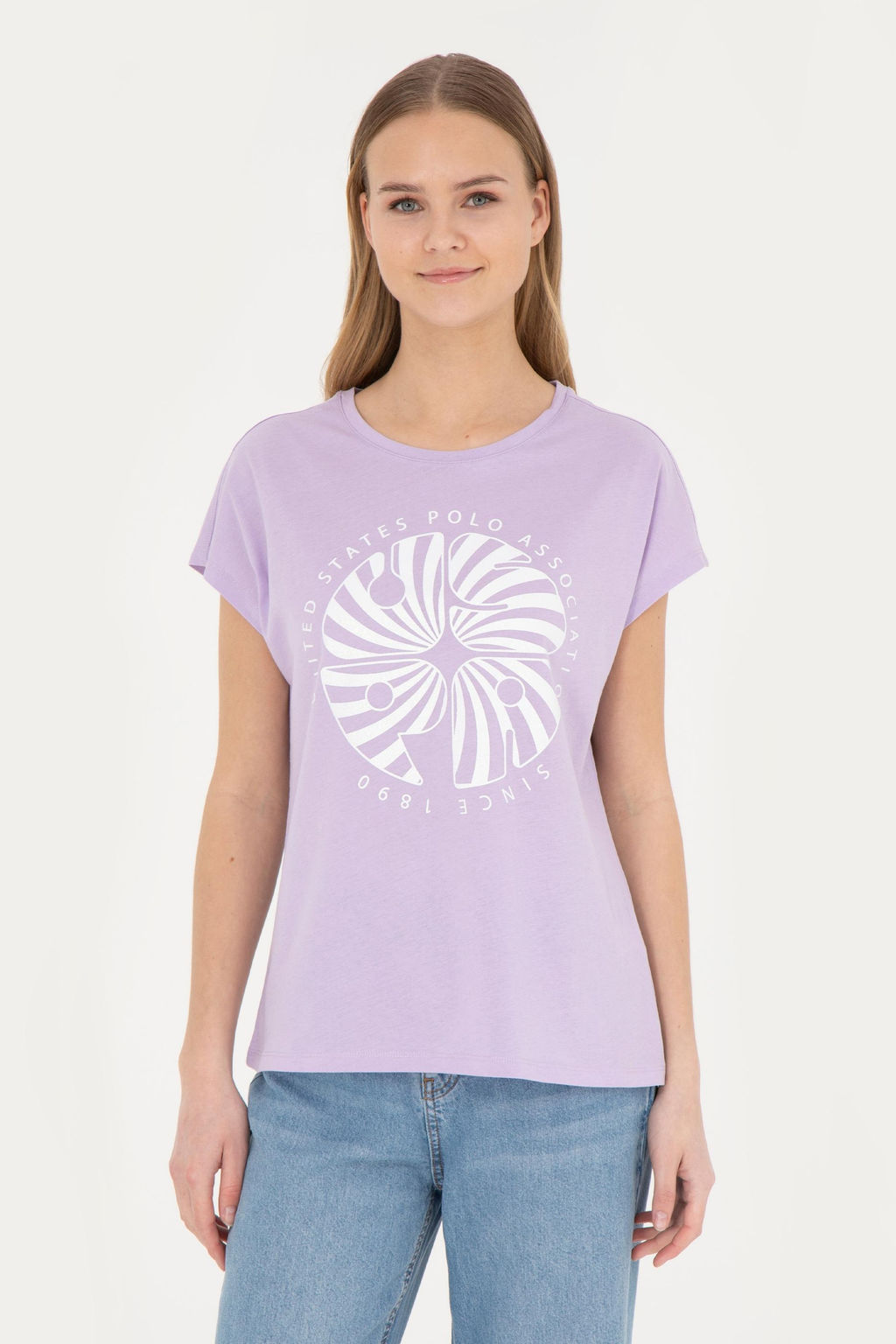 Женская сиреневая футболка - U.s. polo assn фото 10