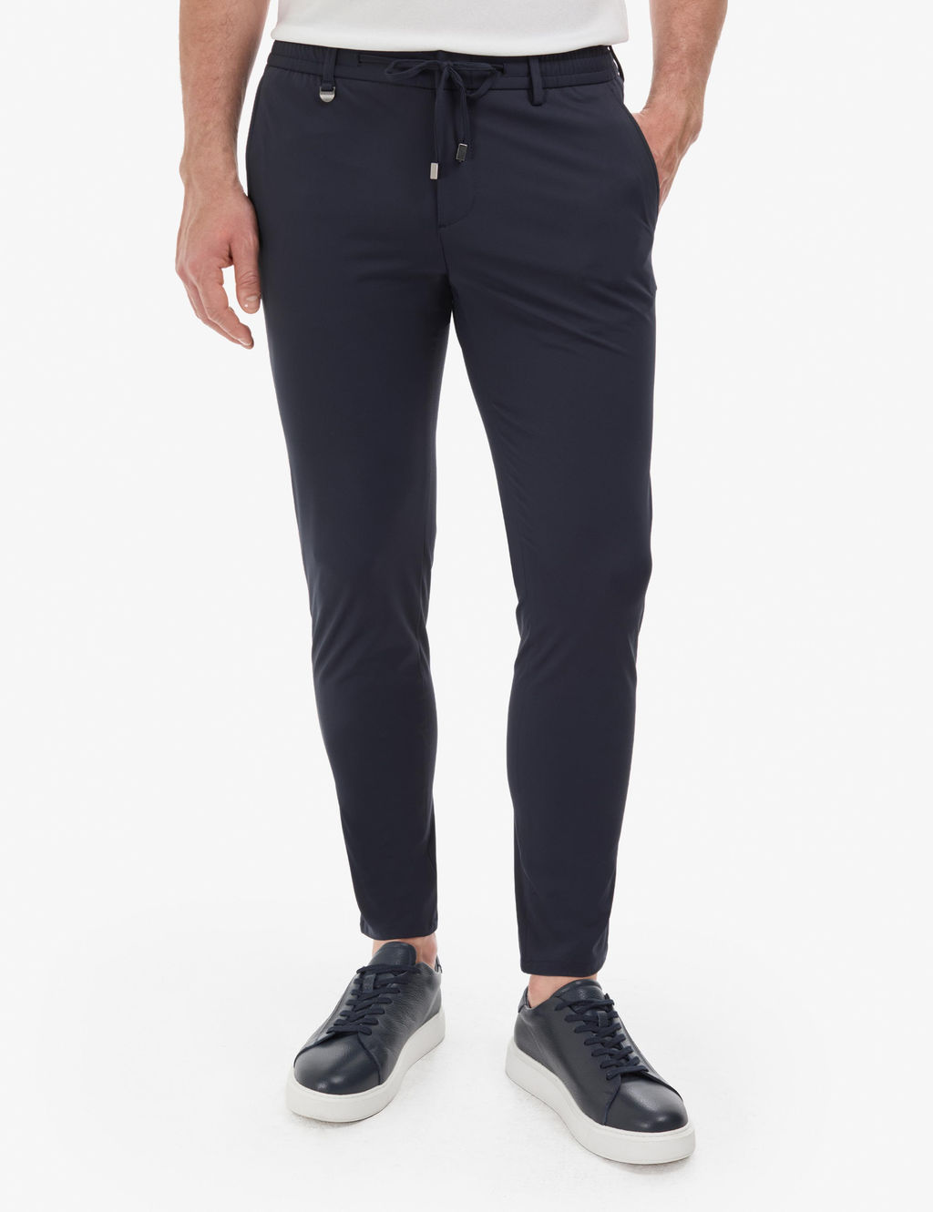 Lacivert Ex. Slim Fit Beli Kordonlu Klasik Jogger Pantolon