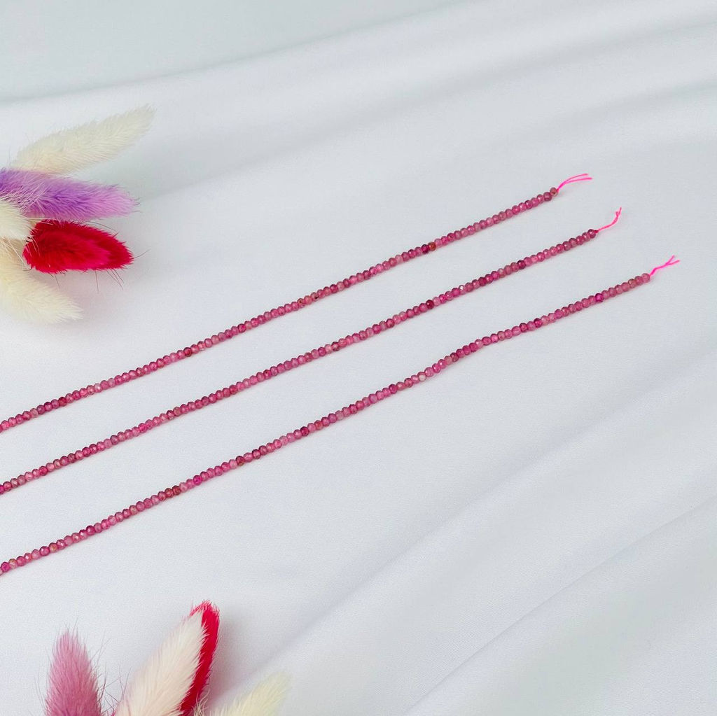 Бусины для украшений из розового Турмалина 39 см