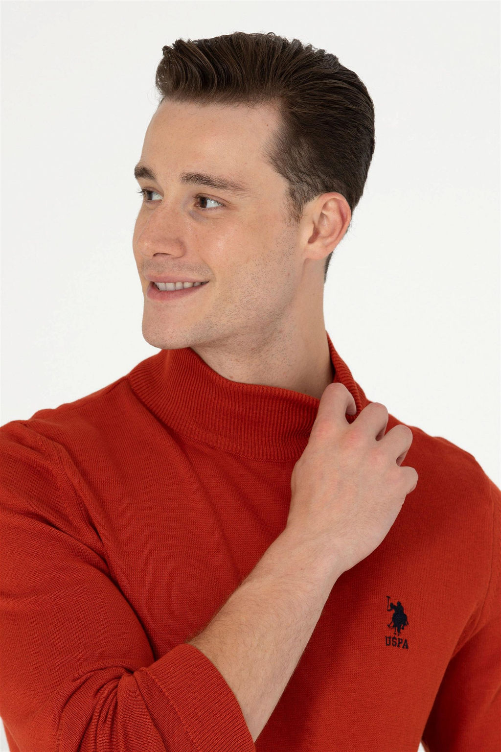 U. S. Polo Assn Мужской базовый свитер с плиткой - U.s. polo assn фото 9