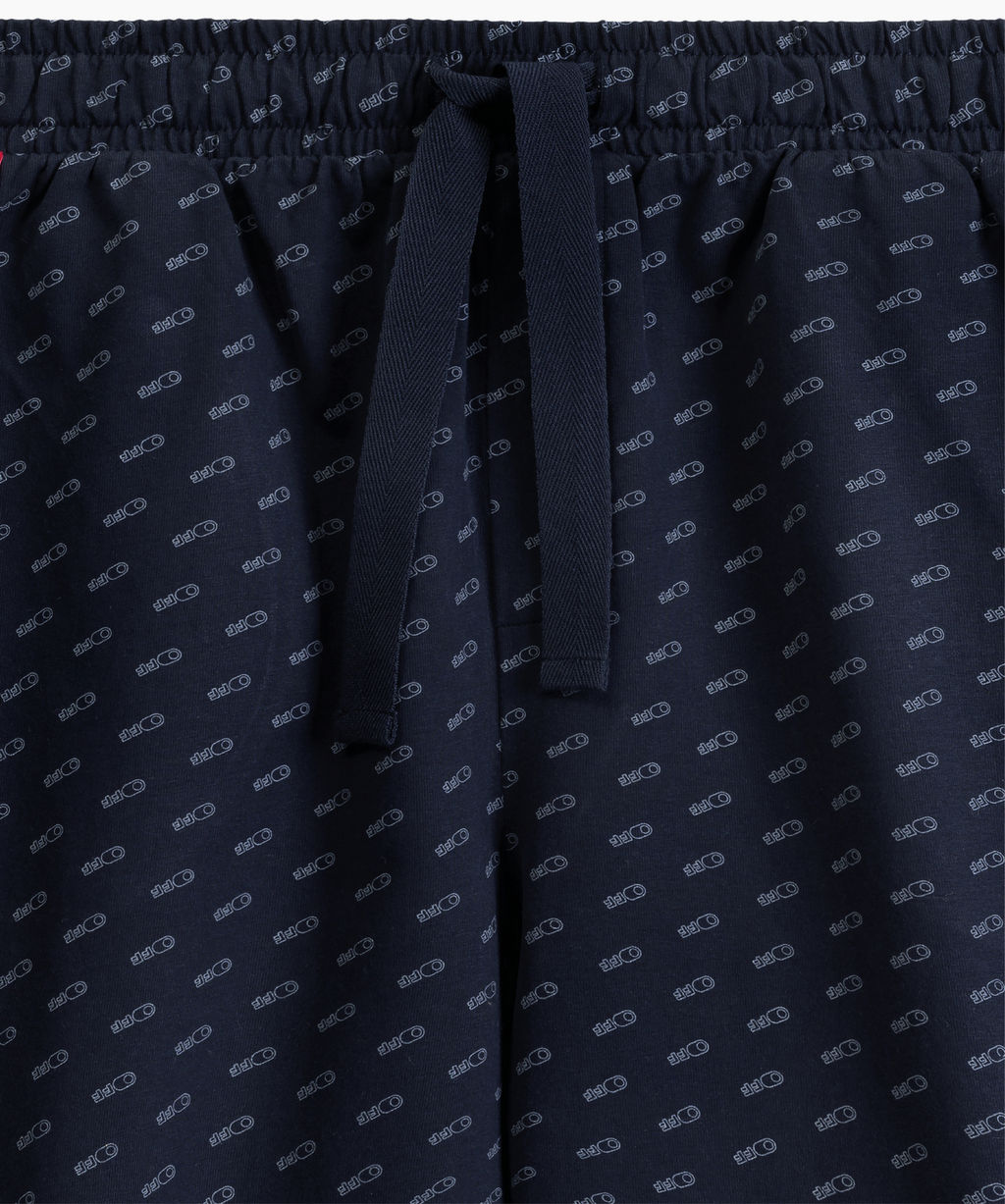 ATLANTIC NMP-395 Пижама мужская Off светло-серый меланж + темно-синий  фото 5