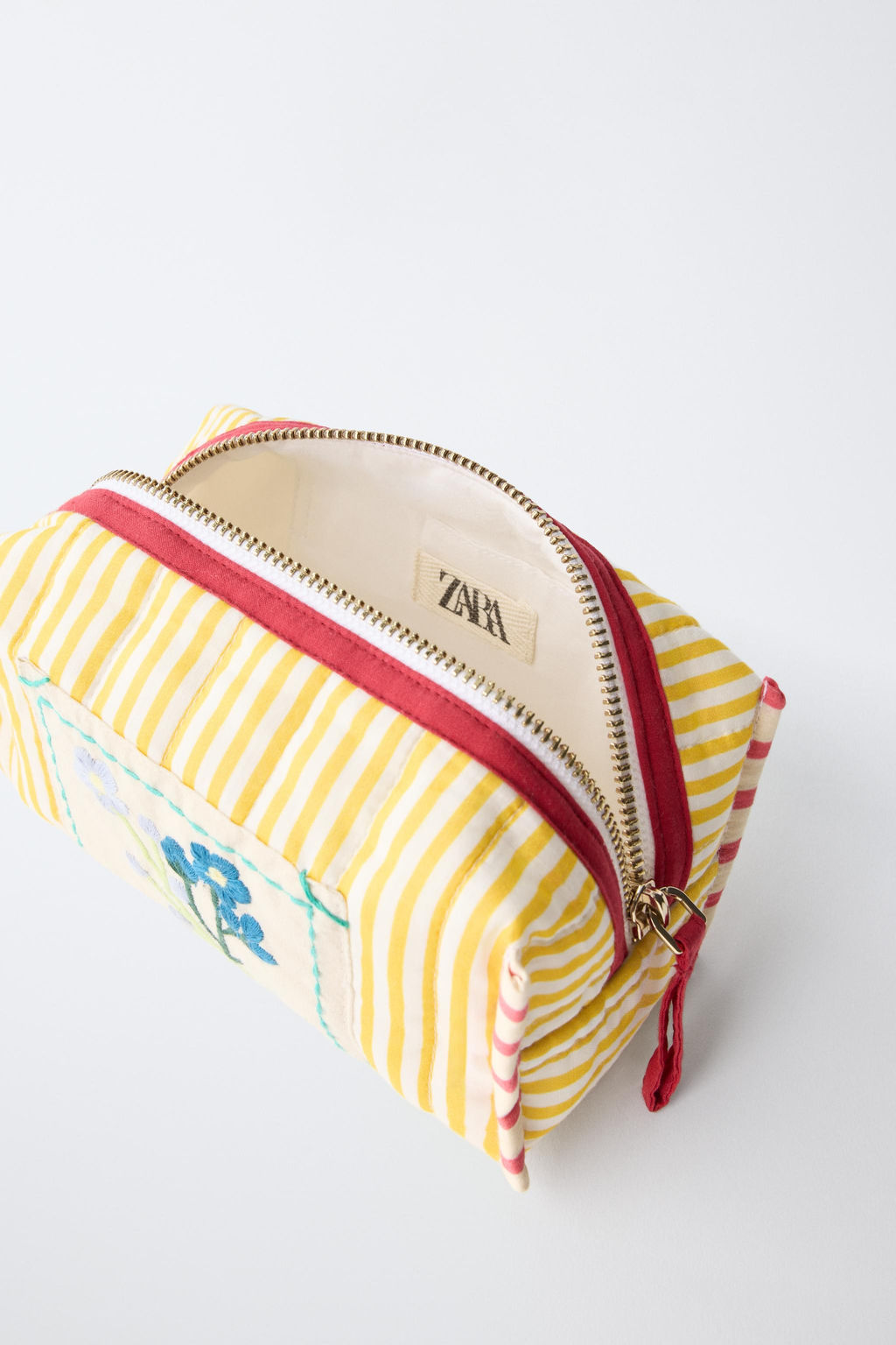 ESTUCHE RAYAS BORDADOS / Amarillo - Zara фото 4