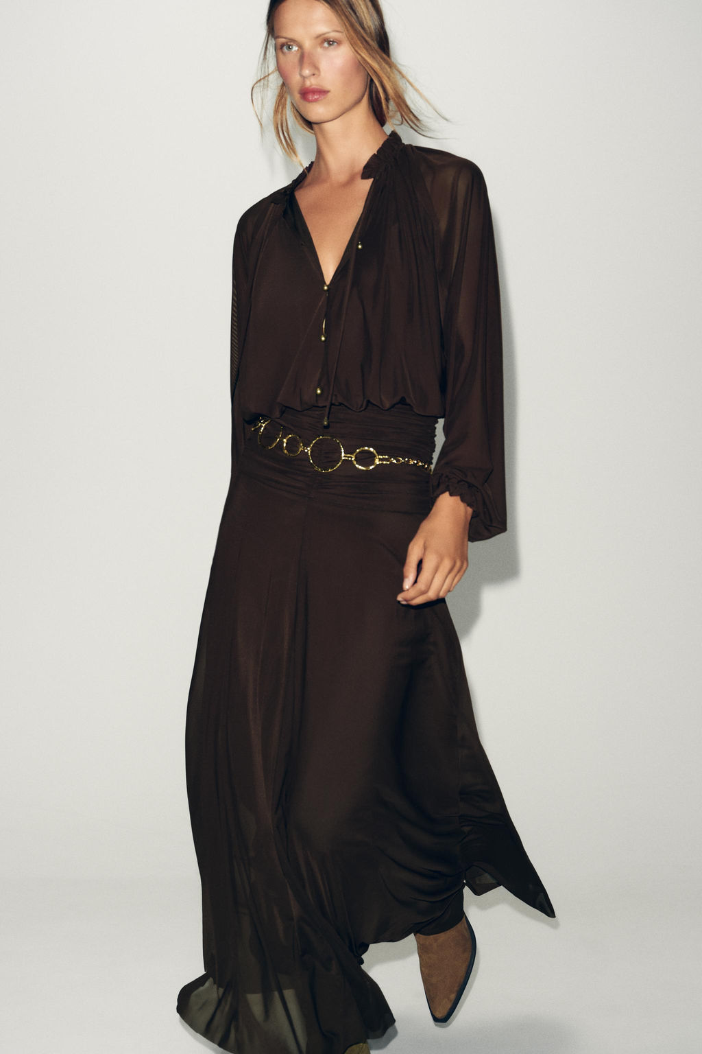 GATHERED LONG DRESS - Zara фото 2