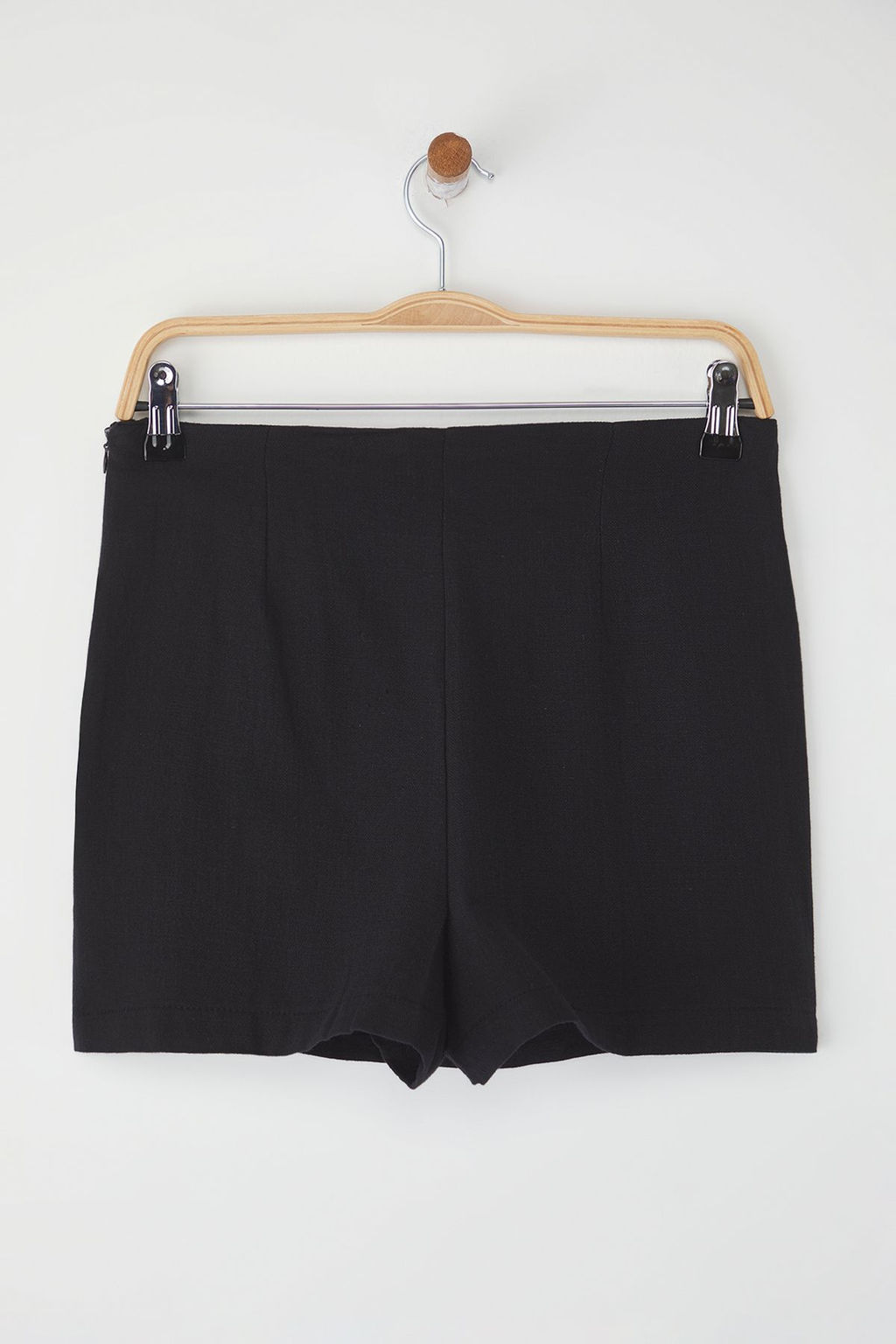 Trendyolmilla Siyah Dokuma 100% Pamuk Aksesuar Ve Y?rtmac Detayl? Plaj Etek Sort TBESS25SR00018 фото 8