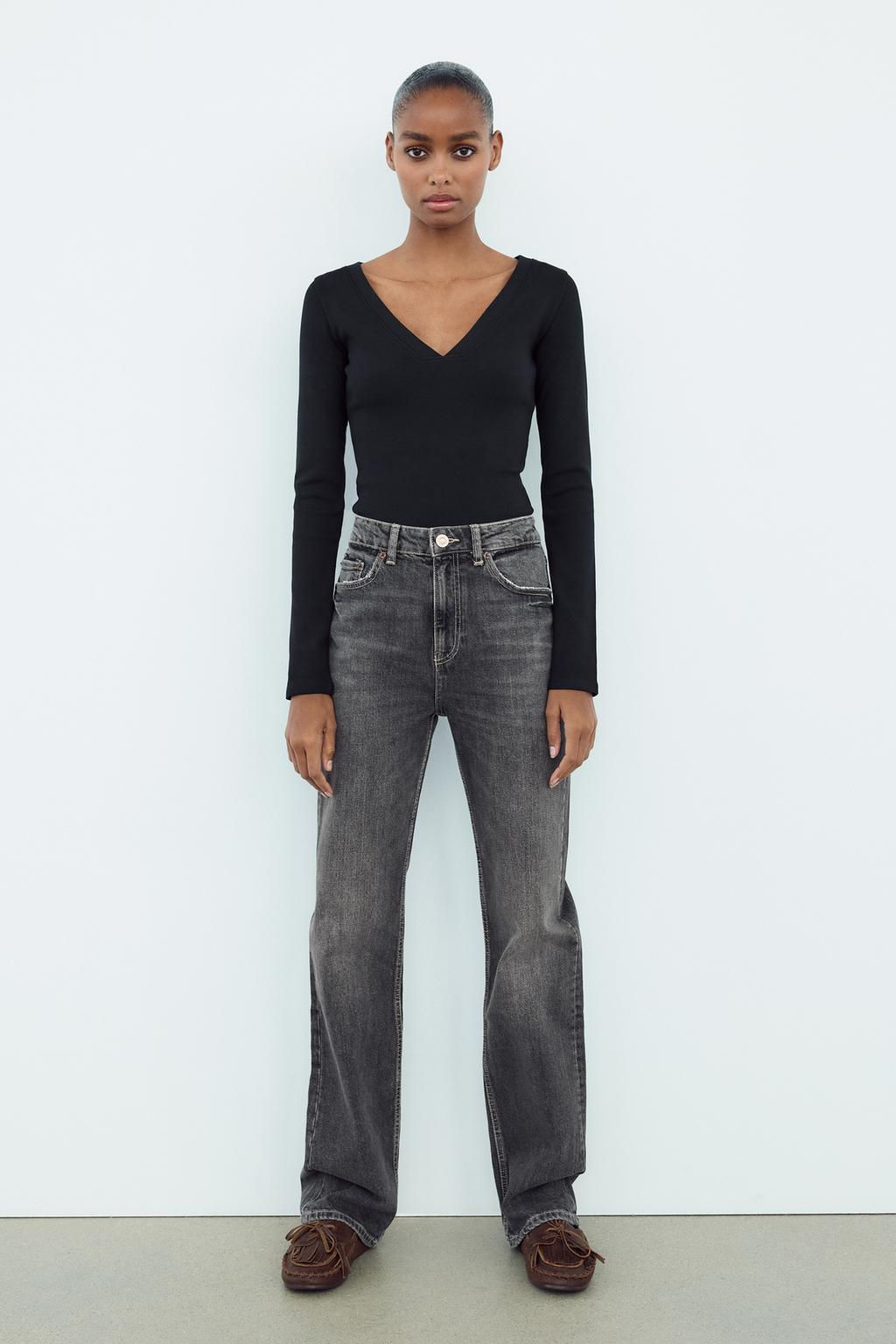 JEANS TRF STRAIGHT COMFORT HIGH WAIST - Zara фото 2