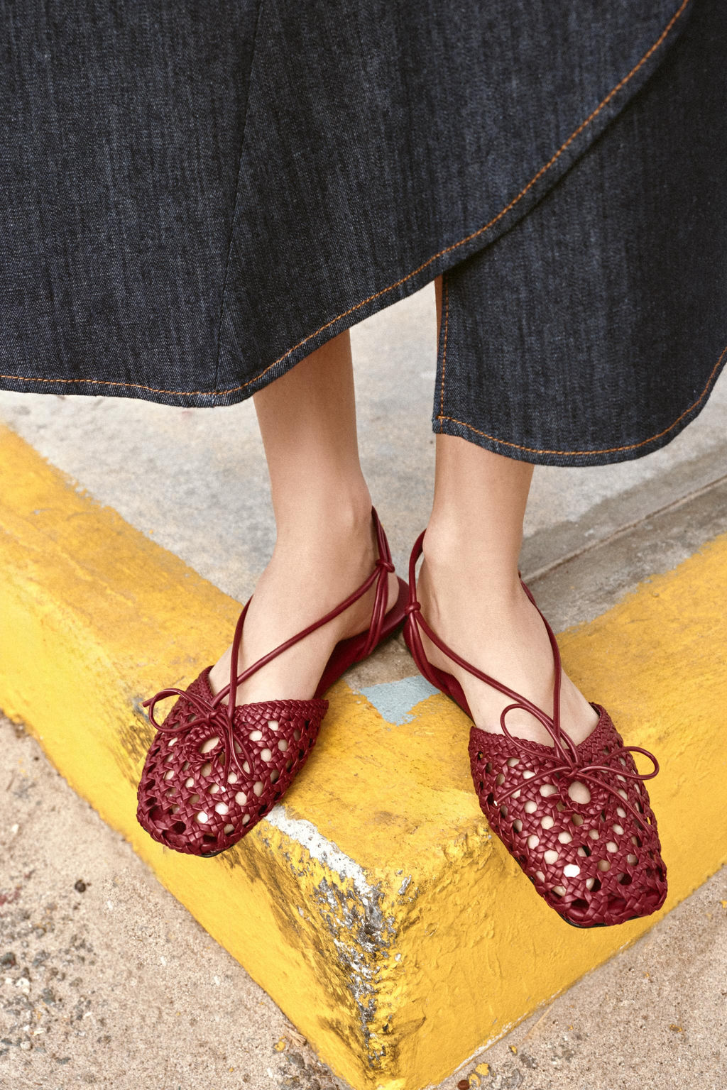 CANGREJERA DESTALONADA TRENZADO / Rojo - Zara фото 3