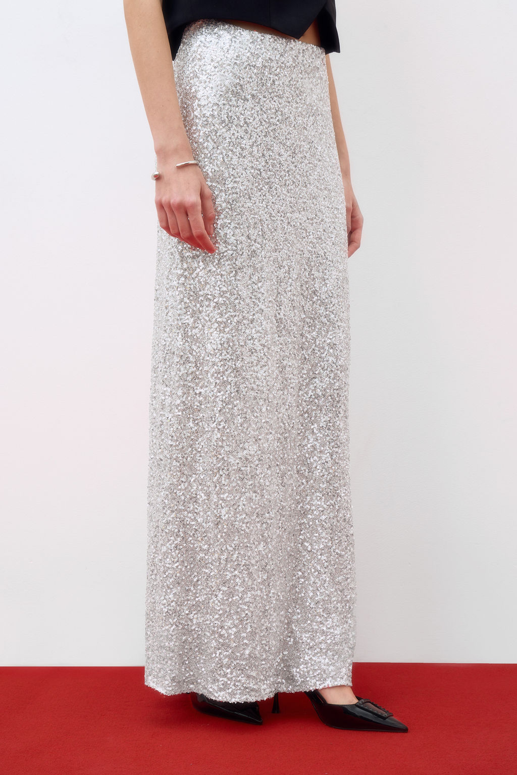 Юбка макси из пайеток - Mollis фото 5
