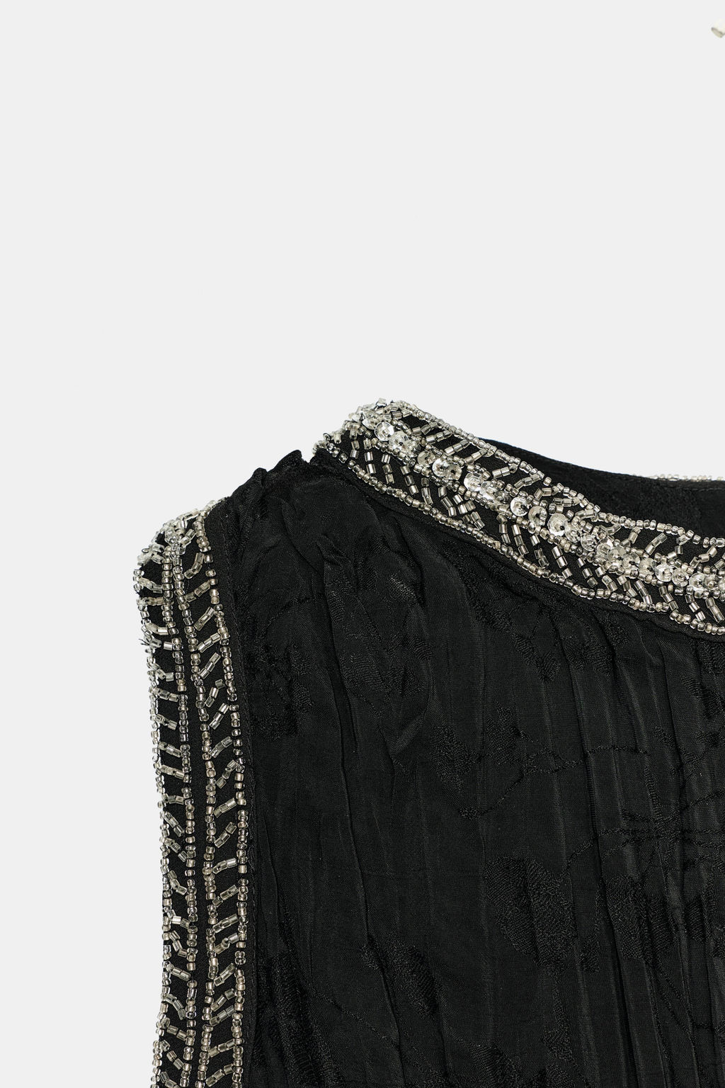 TOP JACQUARD ABALORIOS ZW COLLECTION / Negro