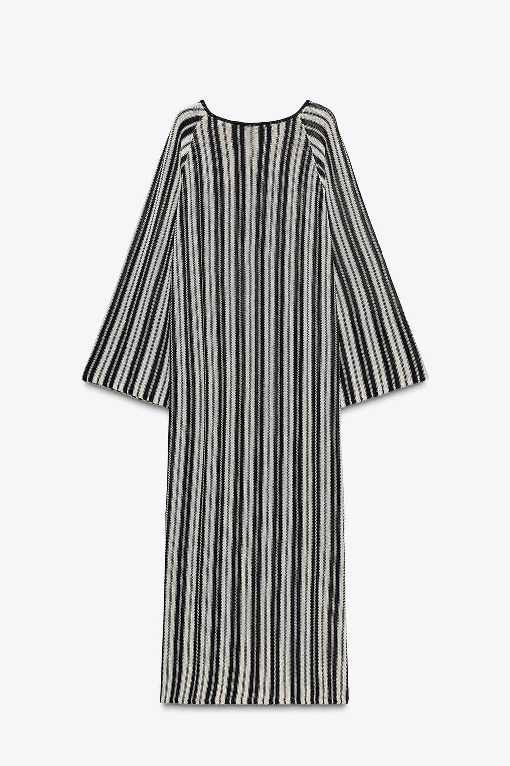 STRIPED KNIT DRESS WITH LINEN - Zara фото 9