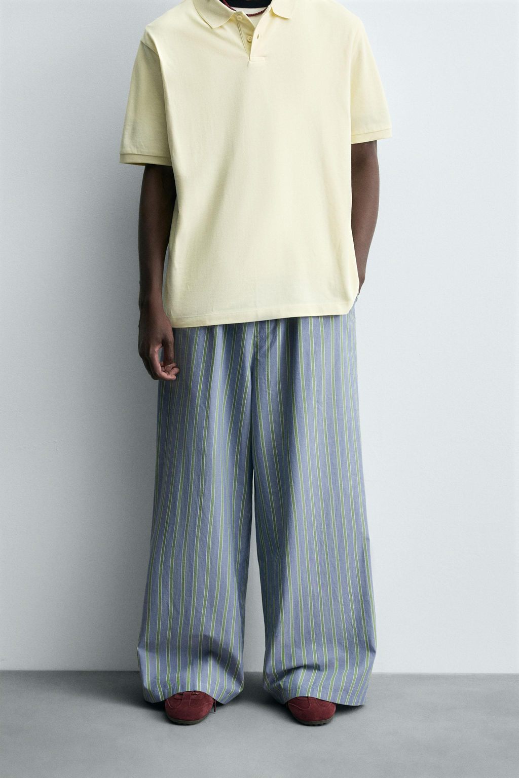 STRIPED OVERSIZE FIT TROUSERS