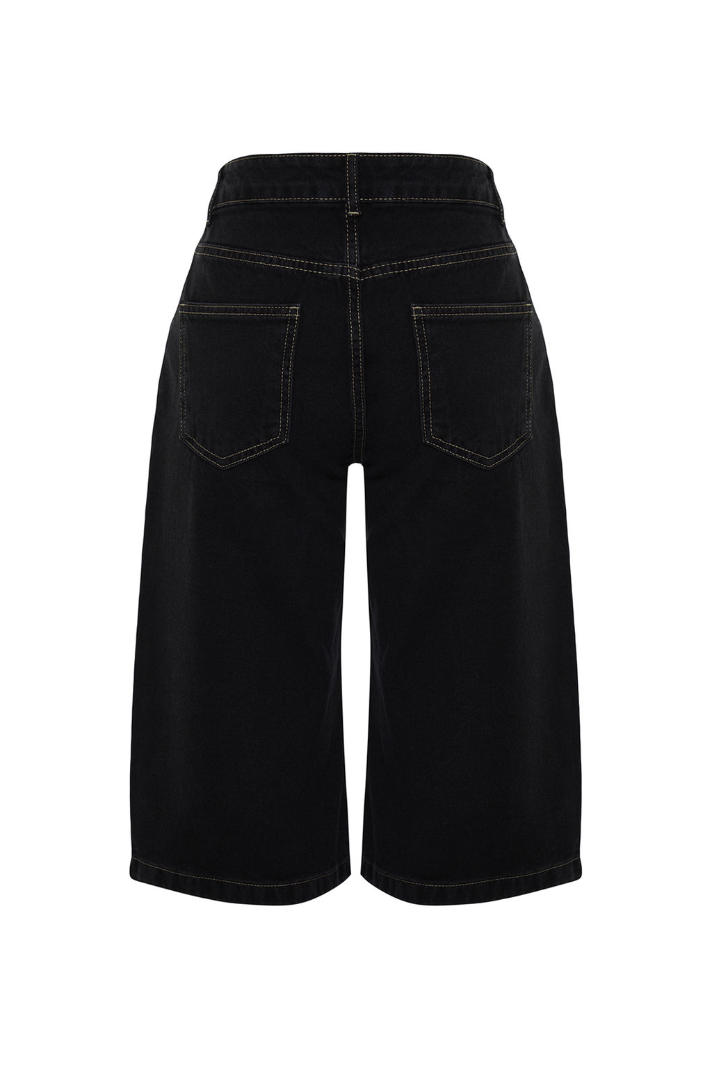 Siyah Yuksek Bel Denim Bermuda TWOSS24SR00023 - Trendyolmilla фото 8