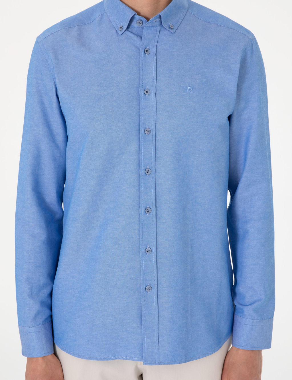 Mavi Oxford Slim Fit Kolay _t_lenebilir G_mlek - Pierre cardin фото 6