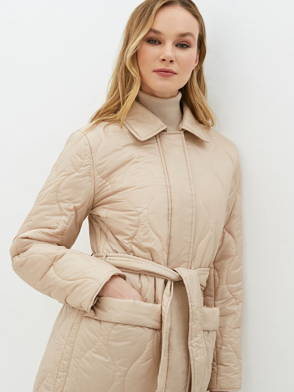 Conso/SL 220117 - light beige Утепленное Пальто  фото 2