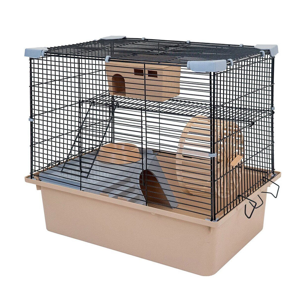 Клетка д/грыз. Редпл. Рикки 42.1 (42*30*h40см) 1 этаж 43102беж-черн