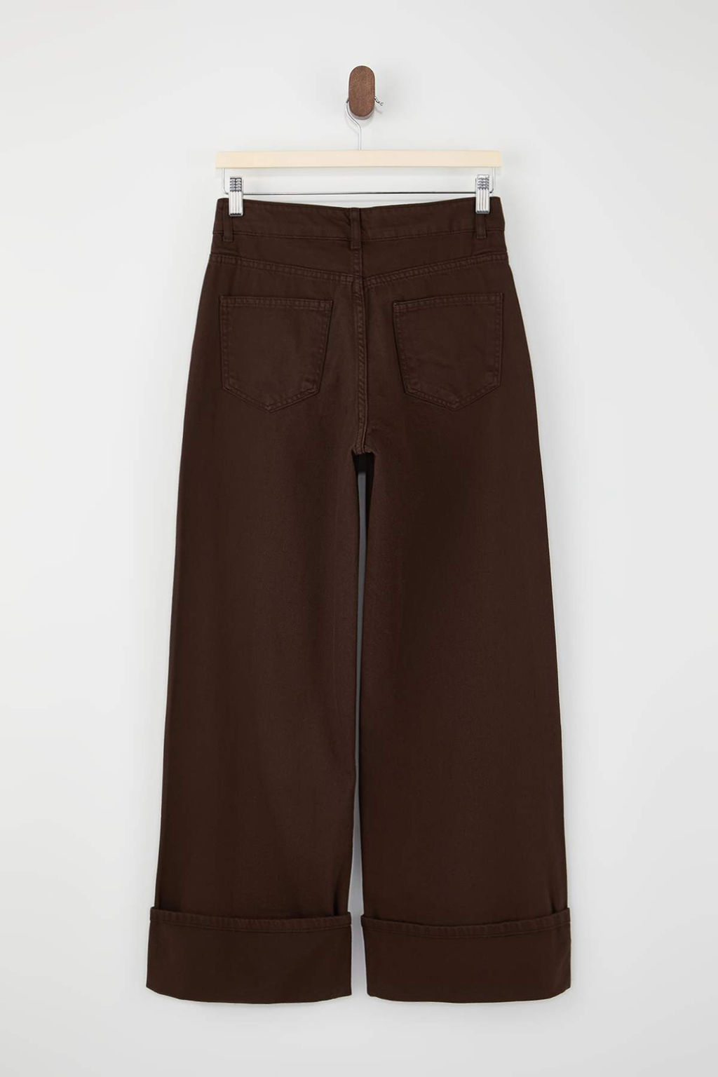 Koyu Mavi Paca Katlamal? Normal Bel Wide Leg Jeans TWOAW26JE00011 - Trendyolmilla фото 13