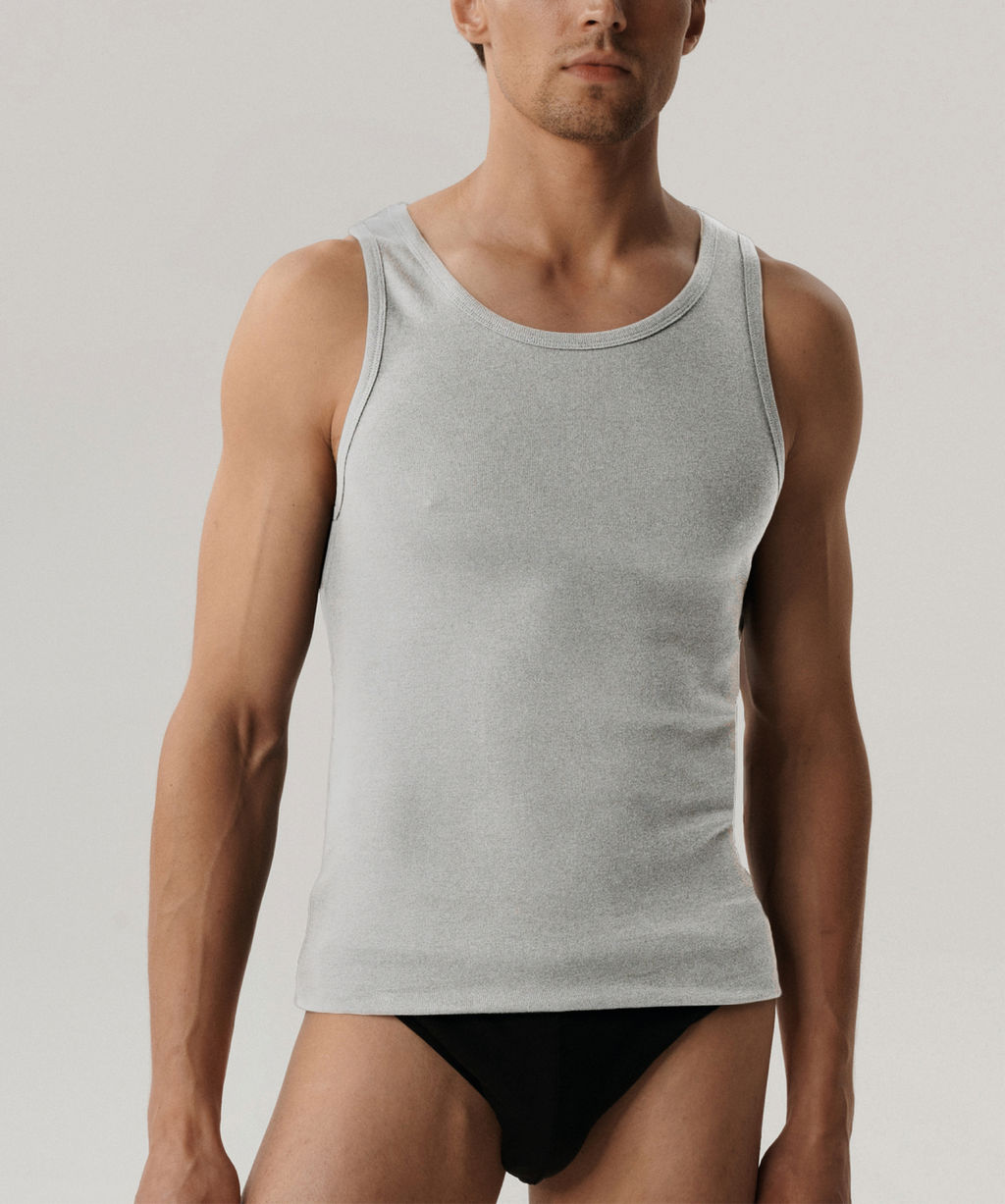 ATLANTIC BMV-046 Майка Basic светло-серый меланж