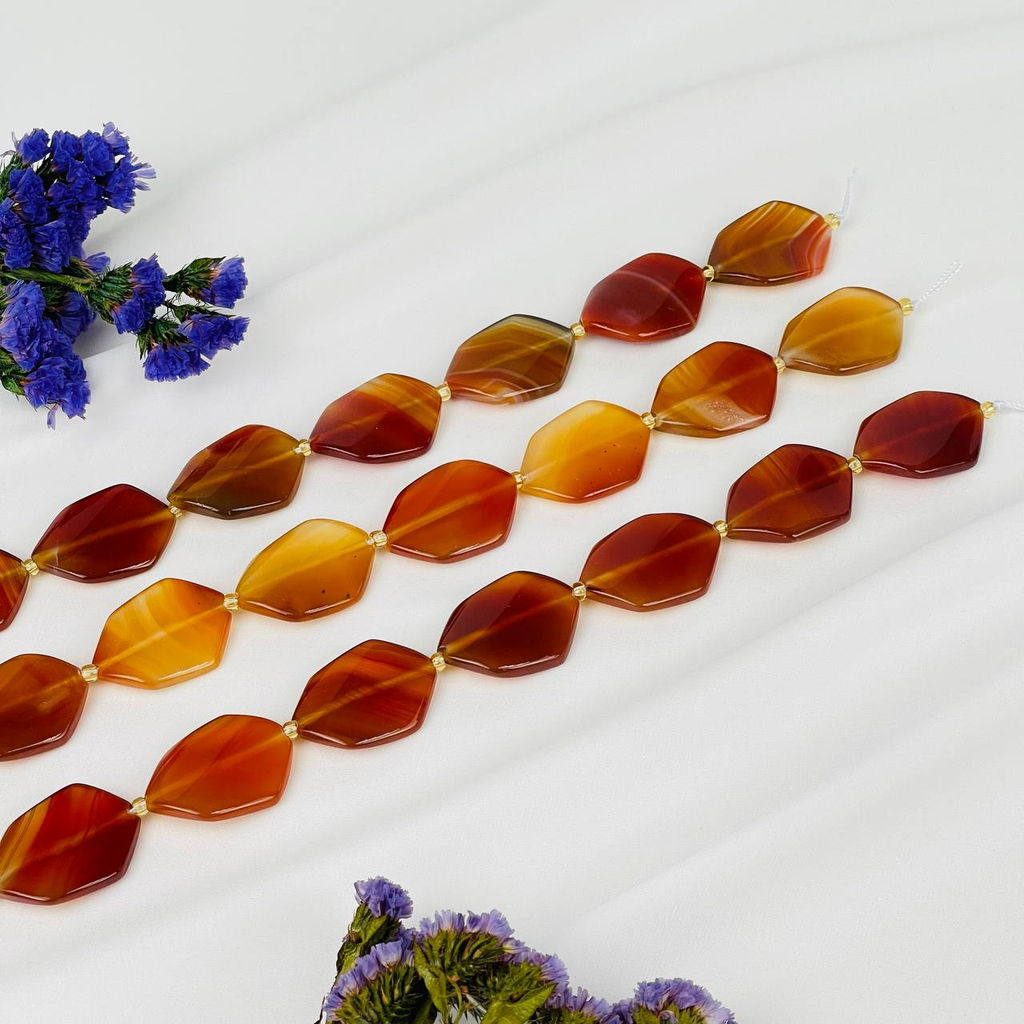 Бусины для украшений из Сердолика 39 см