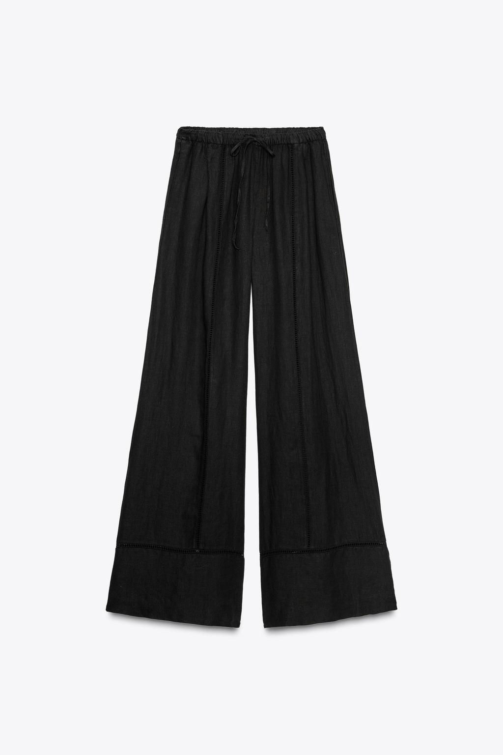 ZW COLLECTION 100% LINEN PALAZZO TROUSERS - Zara фото 3