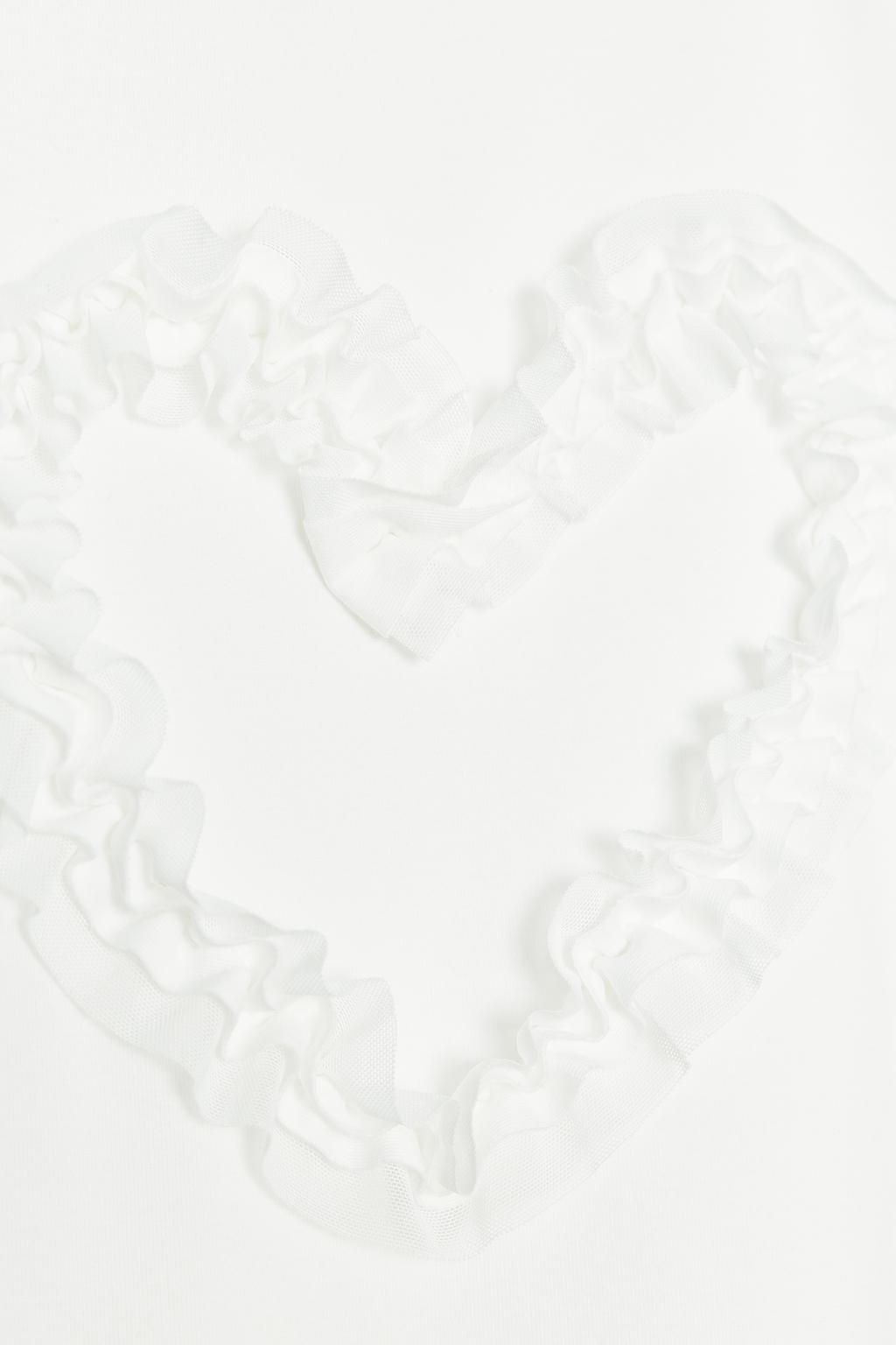 T-SHIRT WITH TEXTURED HEART - Zara фото 7