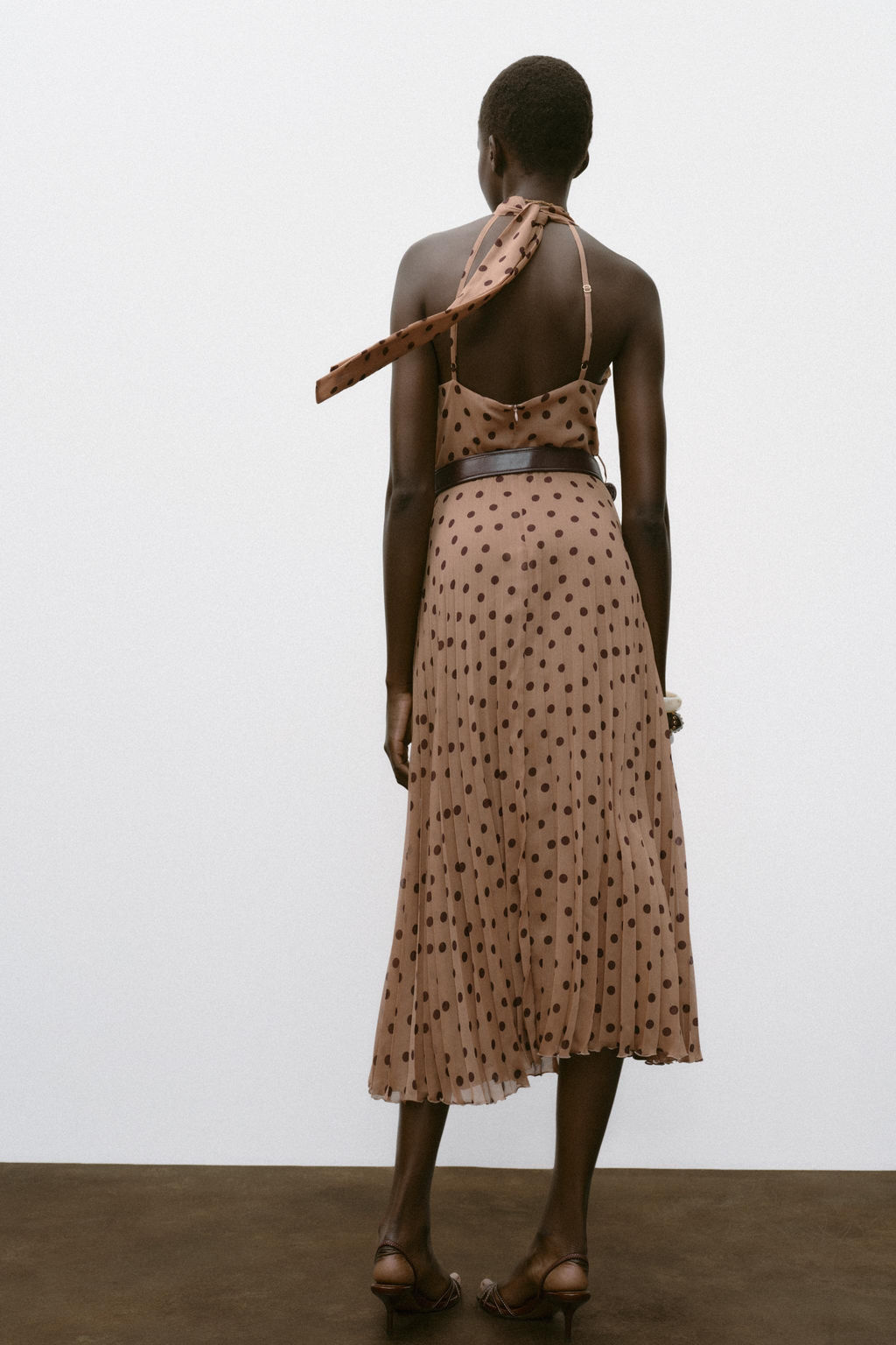 POLKA DOT MIDI DRESS WITH BELT - Zara фото 10