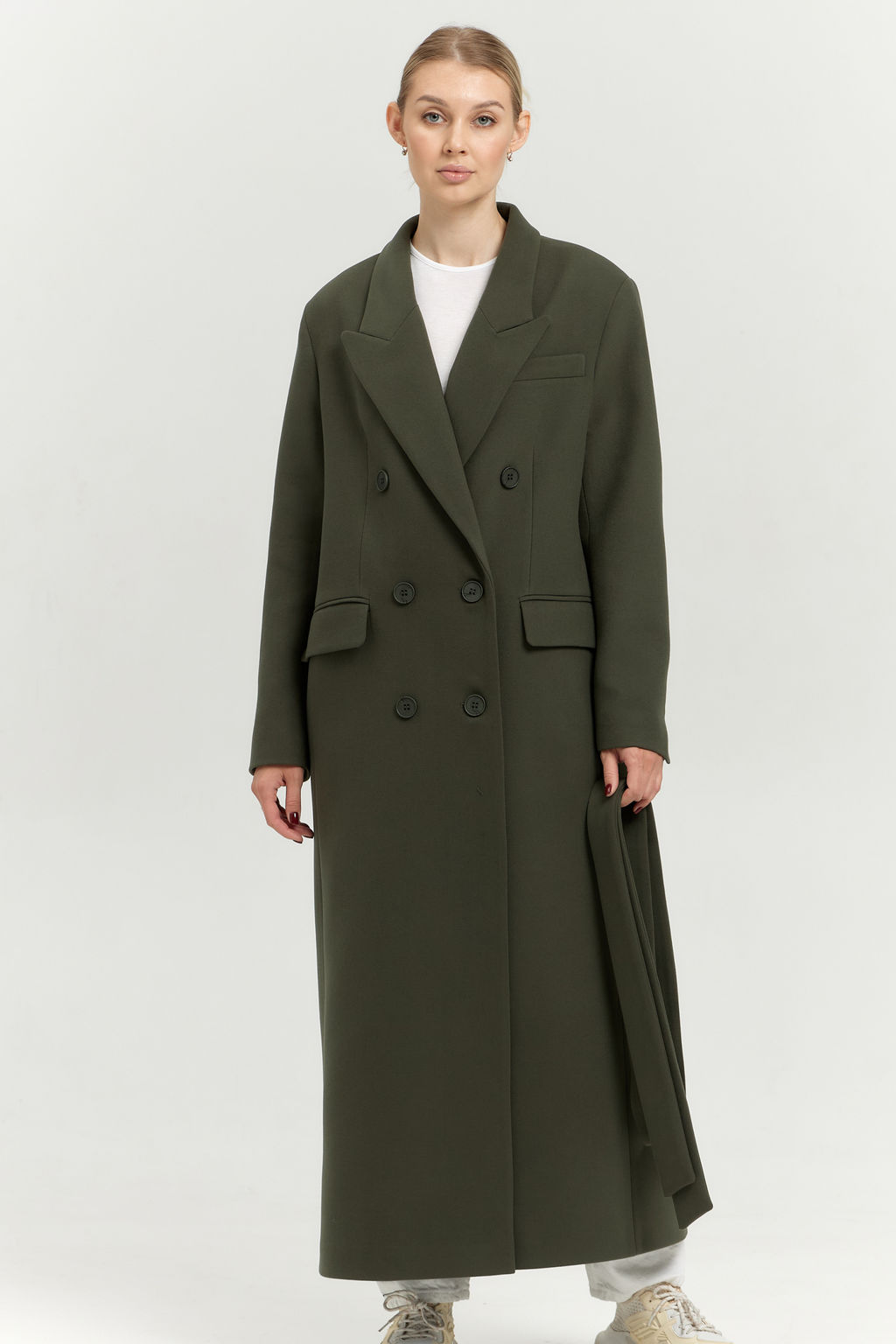 Пальто женское демисезонное 26830 (пепельный/ёлочка) - Kankan фото 9