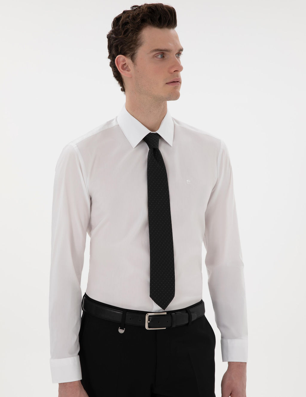 Beyaz Slim Fit Uzun Kollu Basic G_mlek - Pierre cardin фото 3