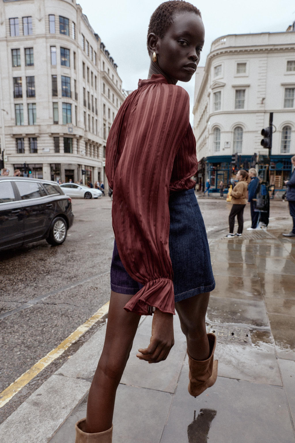 STRIPED BLOUSE WITH BOW - Zara фото 4