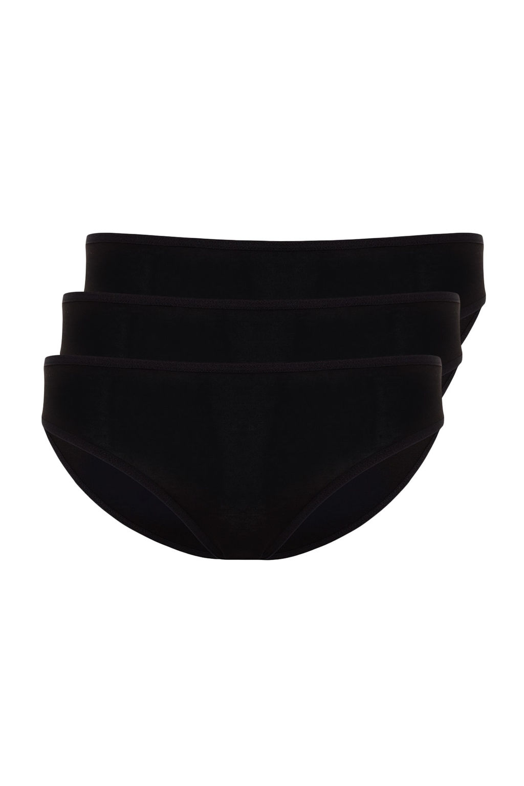 Trendyolmilla Siyah 3lu Paket Pamuklu Klasik Orme Kulot THMAW24KU00007  фото 7