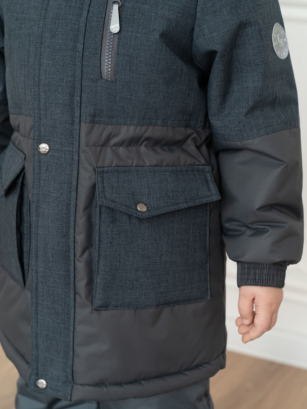 Куртка детская зимняя графит