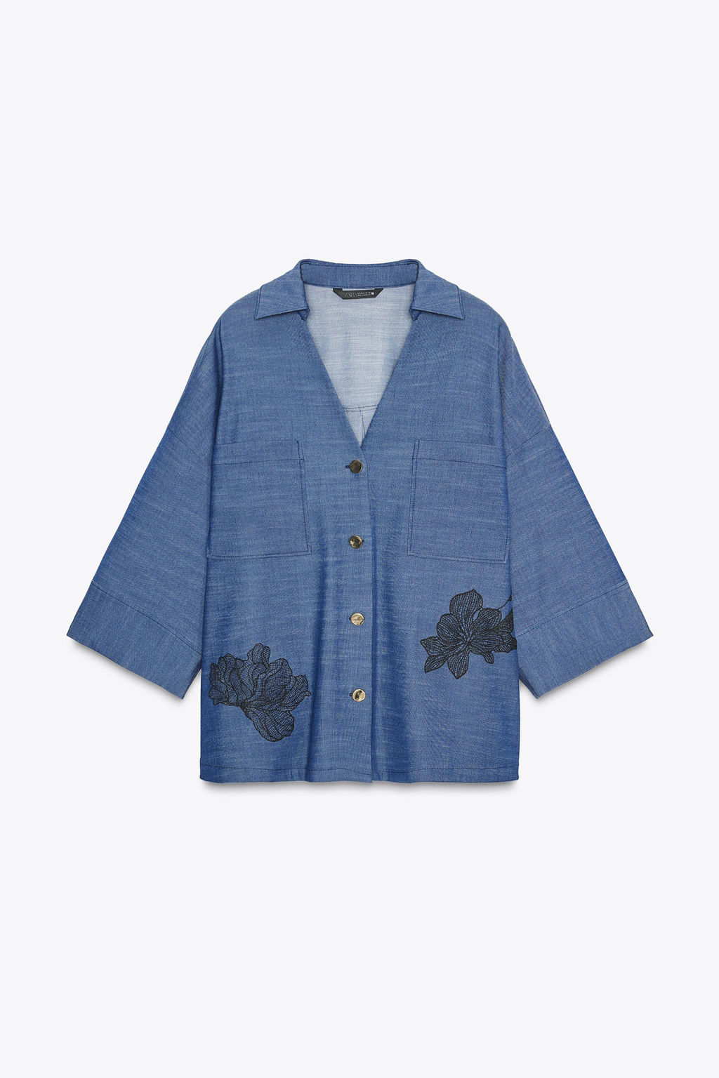 FLORAL KIMONO SHIRT - Zara фото 6