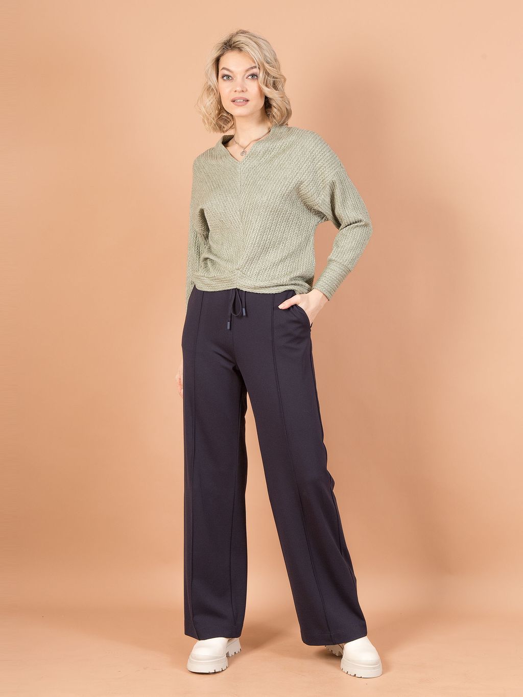 Джемпер с фигурной линией низа - Stilla фото 4