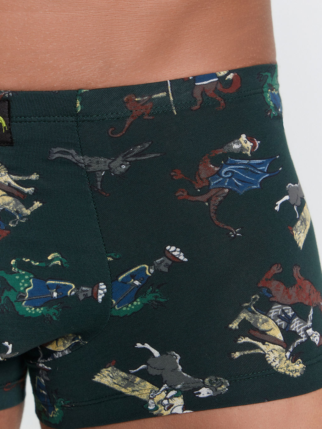 Трусы боксеры мужские с принтом в наборе, 2 шт кедр +средневековые сюжеты на т.зеленом 411216-2 - Mark formelle фото 3