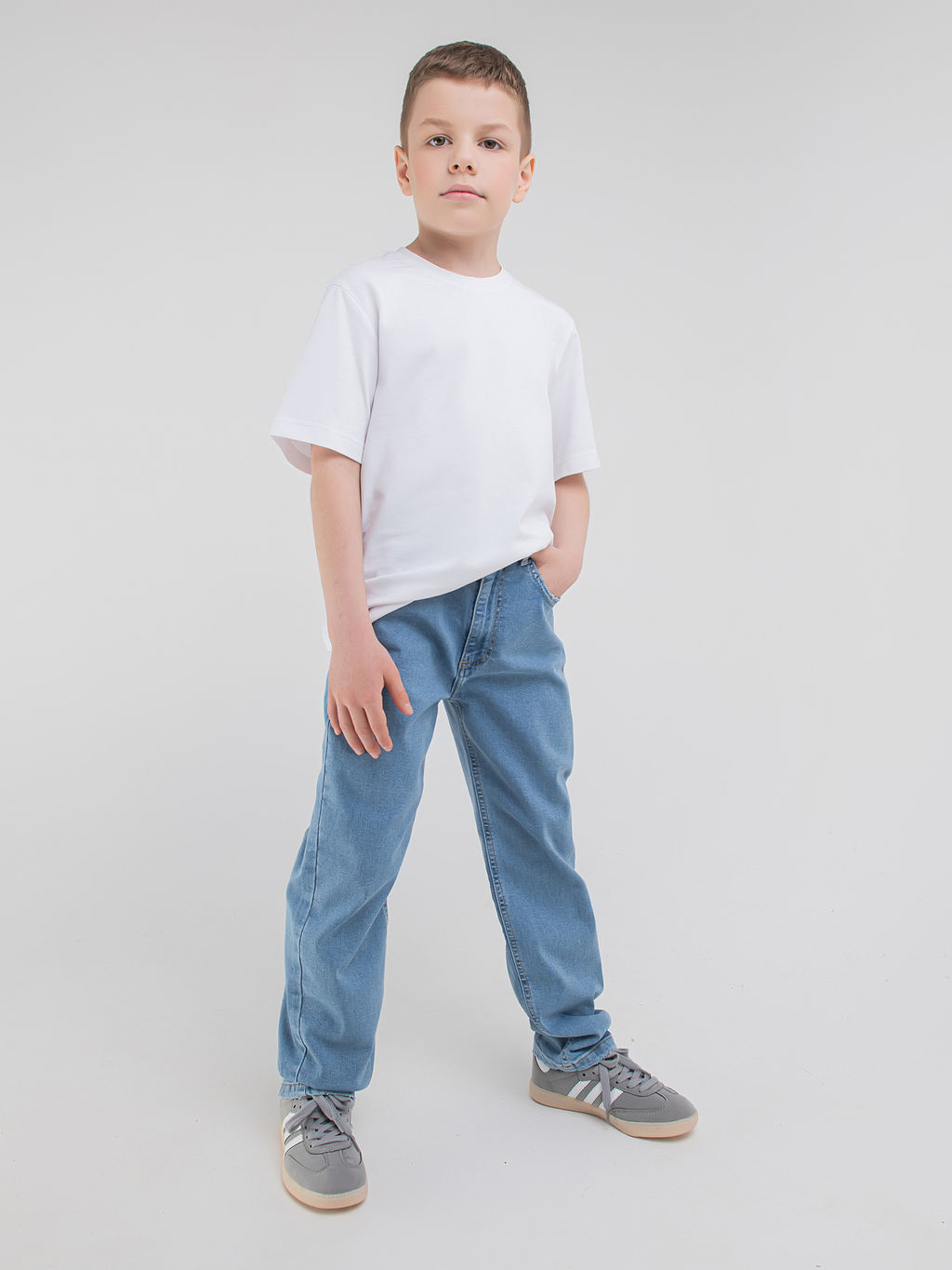 Джинсы прямые Голубые 7+ - Bungly фото 8