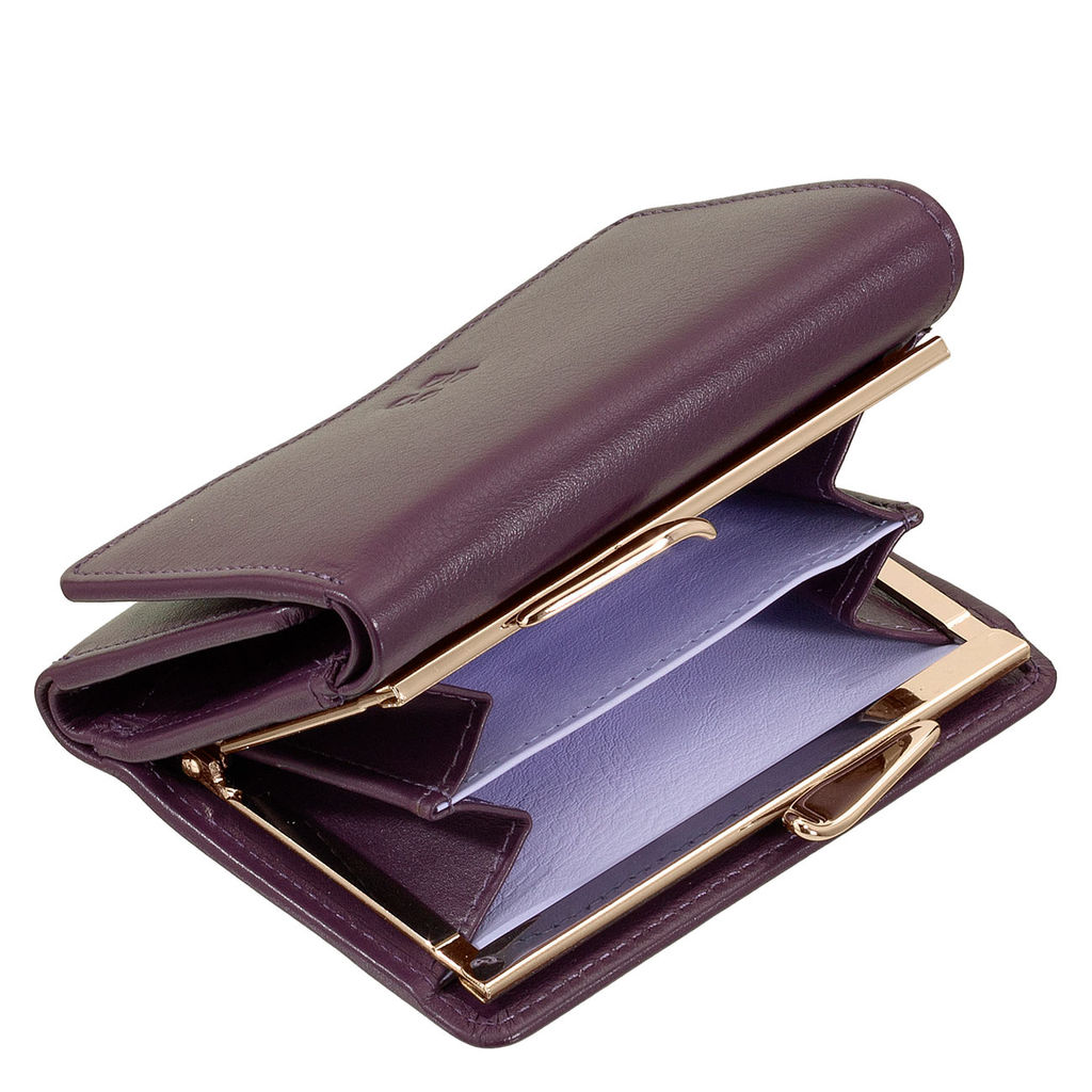 Итальянский женский кожаный кошелек DuDu серии Corsica | темно-фиолетовый - Dudubags фото 4