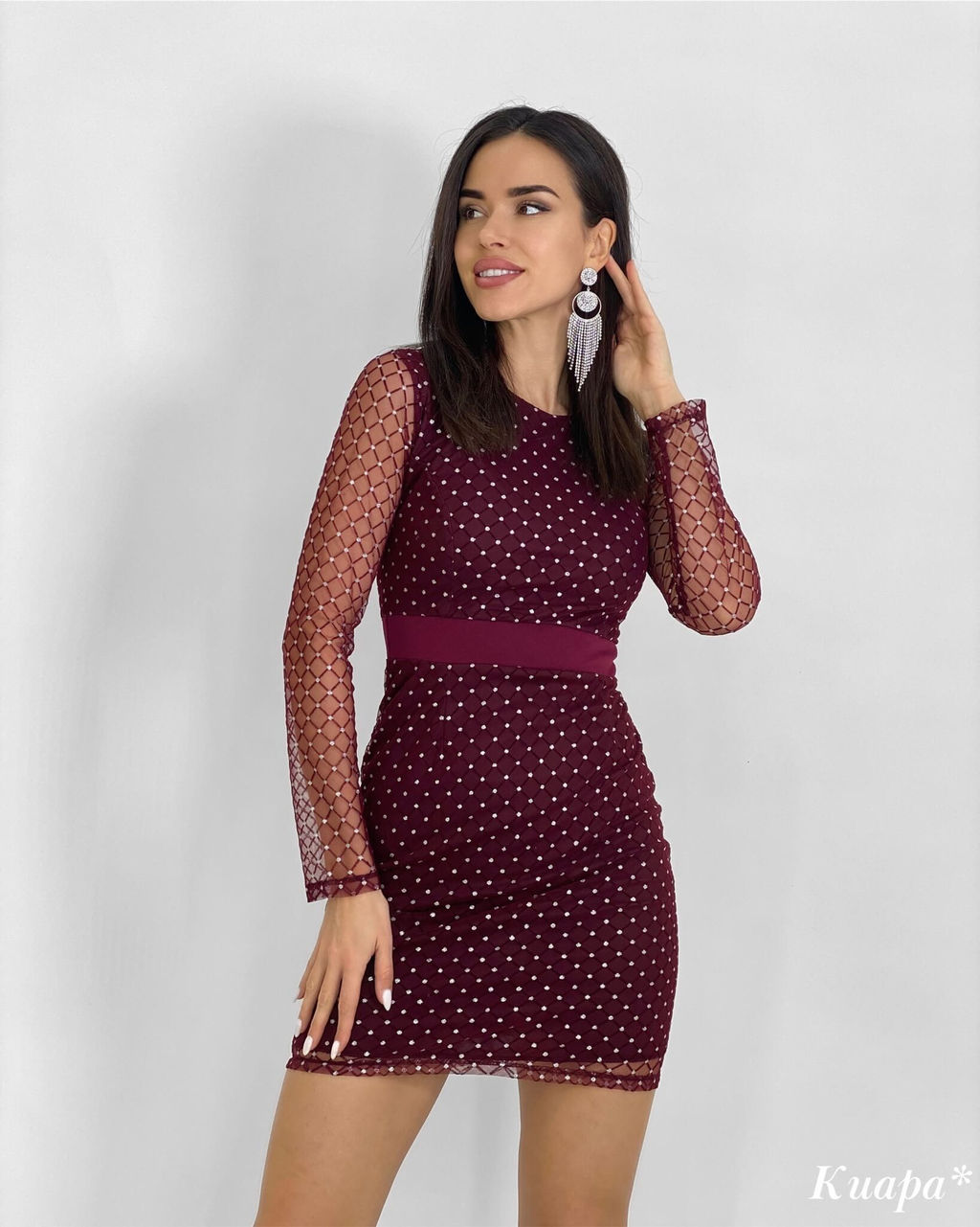 Платье Киара (бордовый) *! - Nadi bordo фото 7