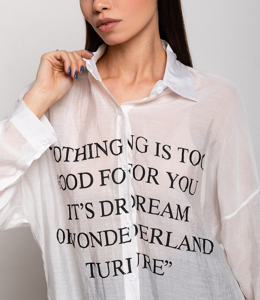 Рубашка #КТ73019, белый - Dommod фото 5