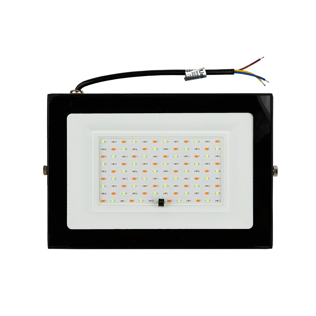 ULF-F60-50W/RGB IP65 200-240В BLACK Прожектор светодиодный. Мультиколор. Пульт ДУ (в/к). Корпус черный. TM Uniel