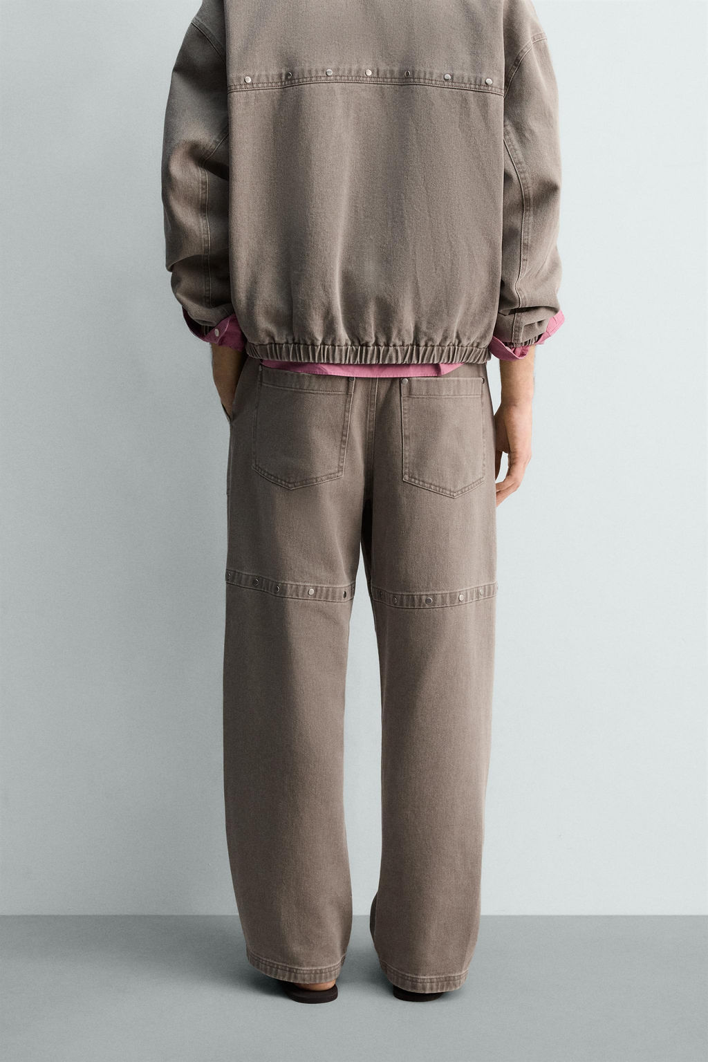 LIMITED EDITION RELAXED FIT TROUSERS WITH STUDS - Zara фото 14