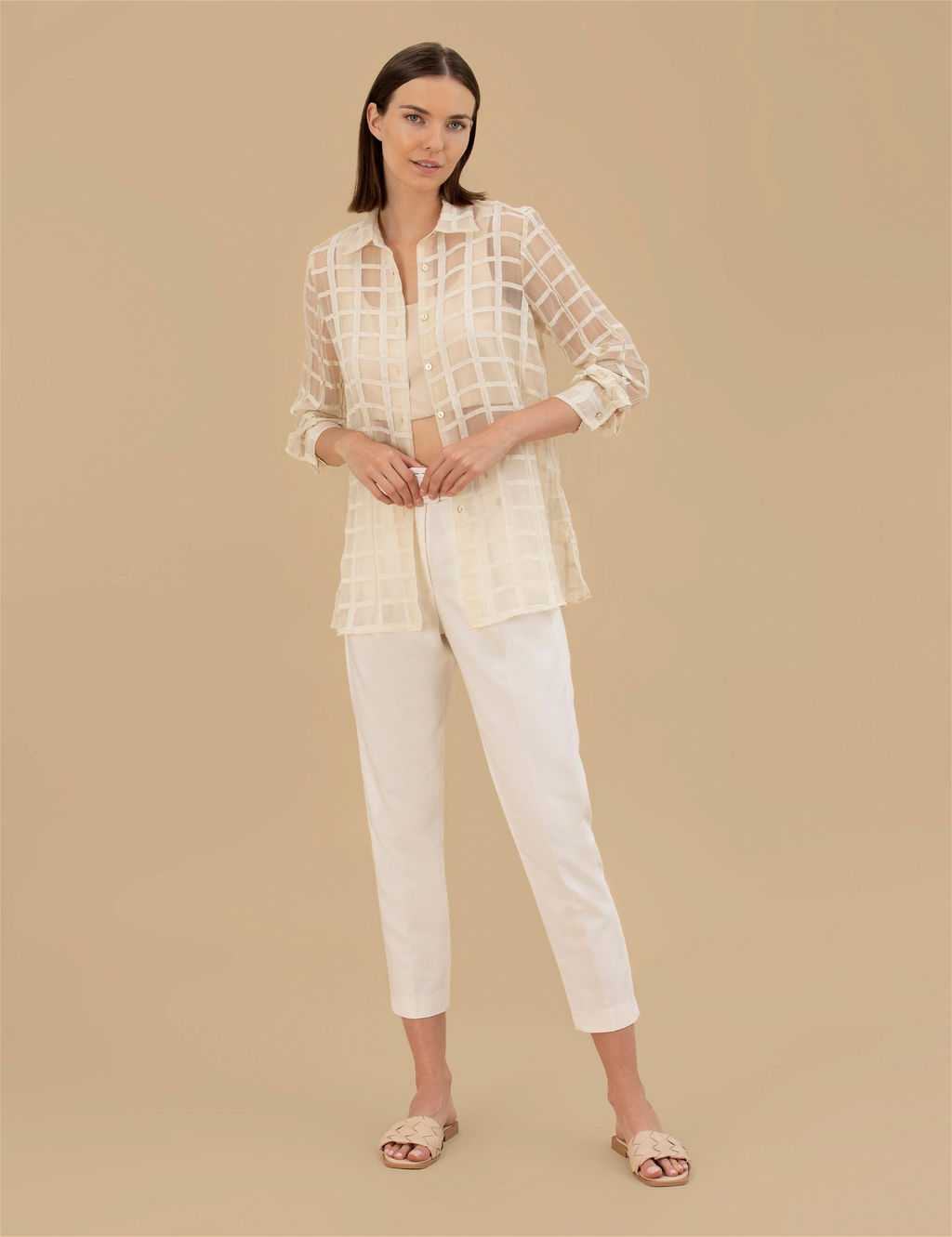 Krem Comfort Fit Uzun Kollu G_mlek - Pierre cardin фото 4