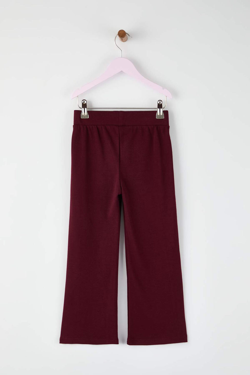Bordo Pamuklu K?z Cocuk Biye Detayl? Wide Leg Orme Pantolon TKDSS25PL00015 - Trendyolmilla фото 7