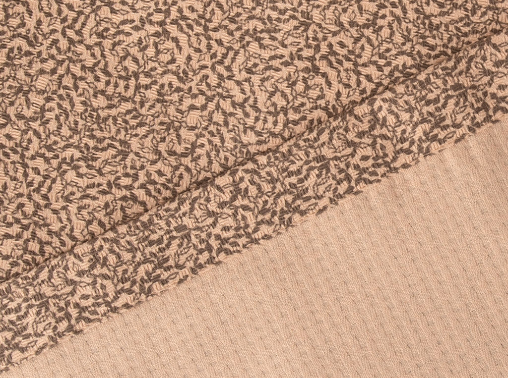 7651 Плед 240*220 цв. бежево-коричневый рис. 541402