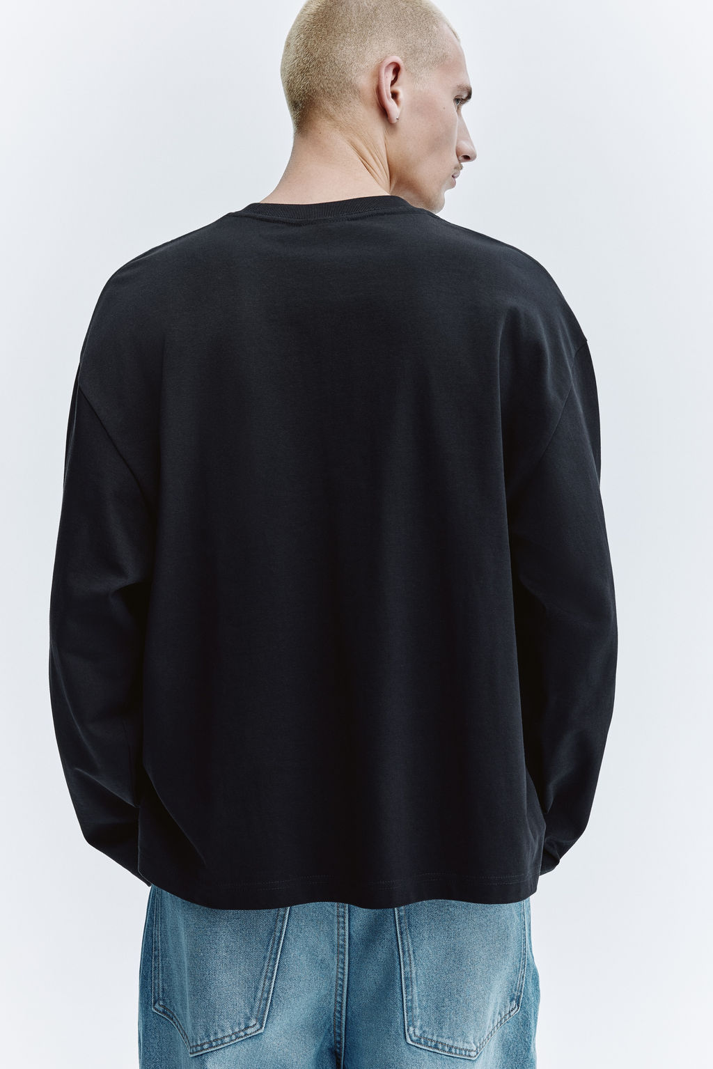 Camiseta de punto de manga larga Oversized Fit - H&m фото 8