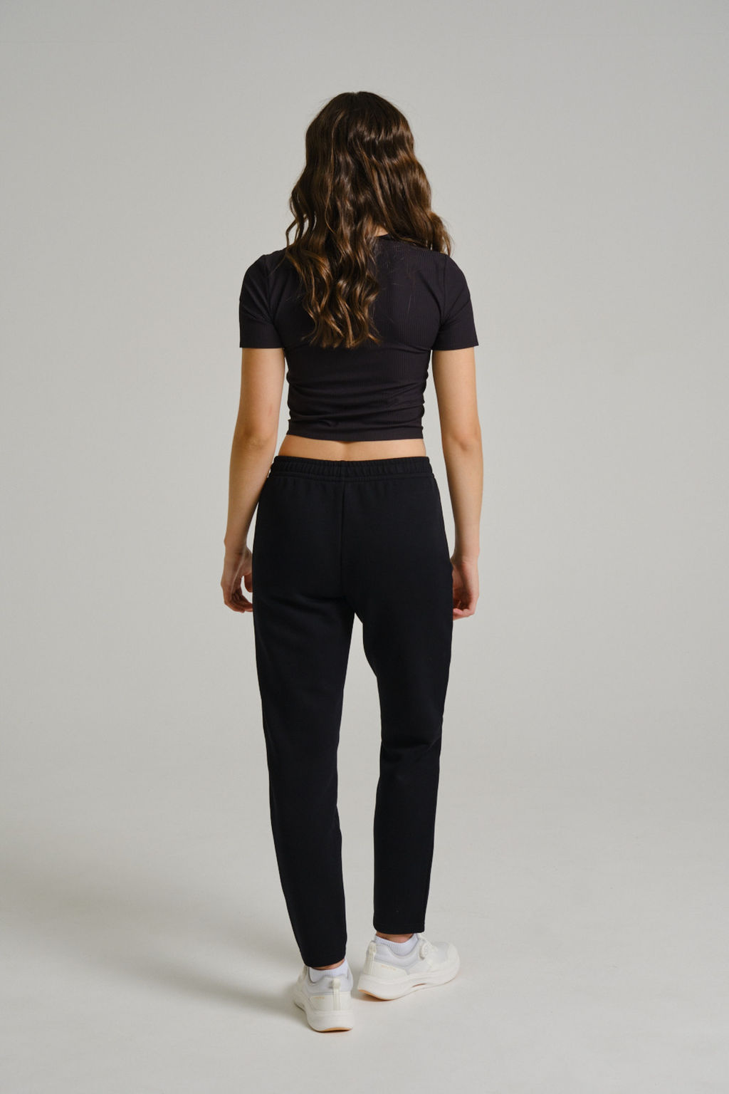 Брюки трикотажные удлиненные Черный