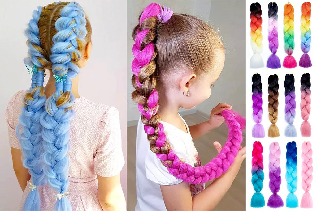 Канекалон однотонный 60 см (SF-6079) фукси №А18 - No name фото 2