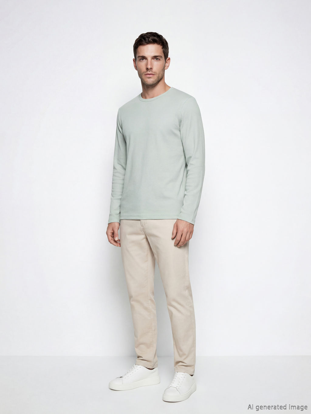 Bisiklet Yaka Uzun Kollu Erkek Ti??rt