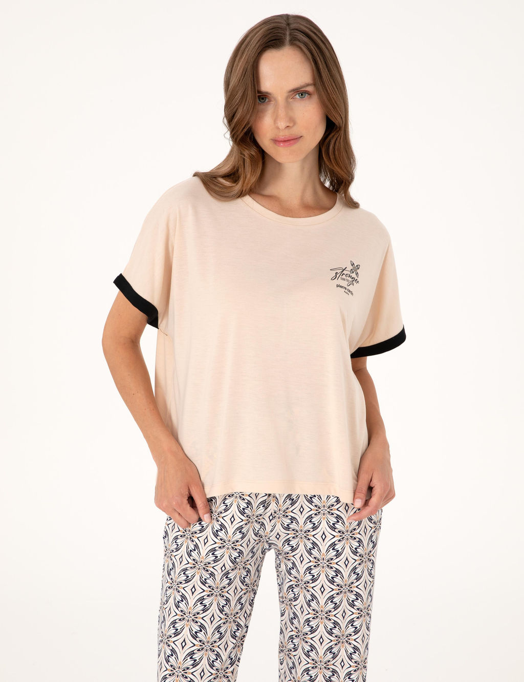 Bej K_sakollu Pijama Tak_m_